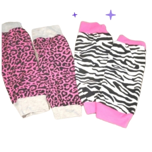 2 pairs pajama legwarmers 8/10 - Picture 1 of 1